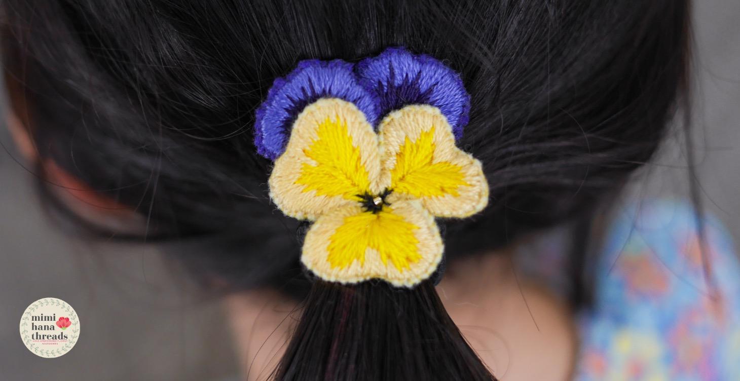 Make a Pansy Hair Tie