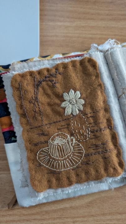 Quick Embroidery on My Stitchbook 