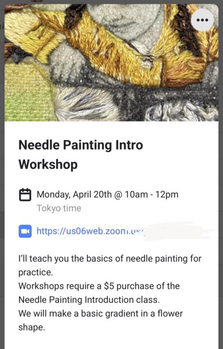 Needle painting workshop