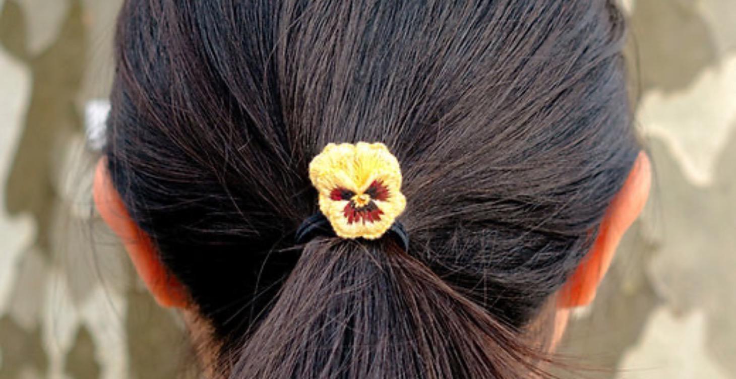 Make a Pansy Hair Tie
