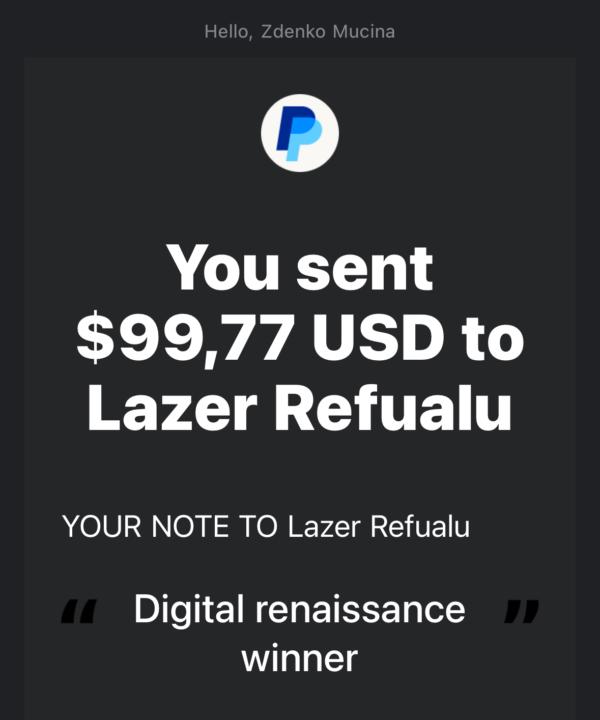 The first money has been sent :)