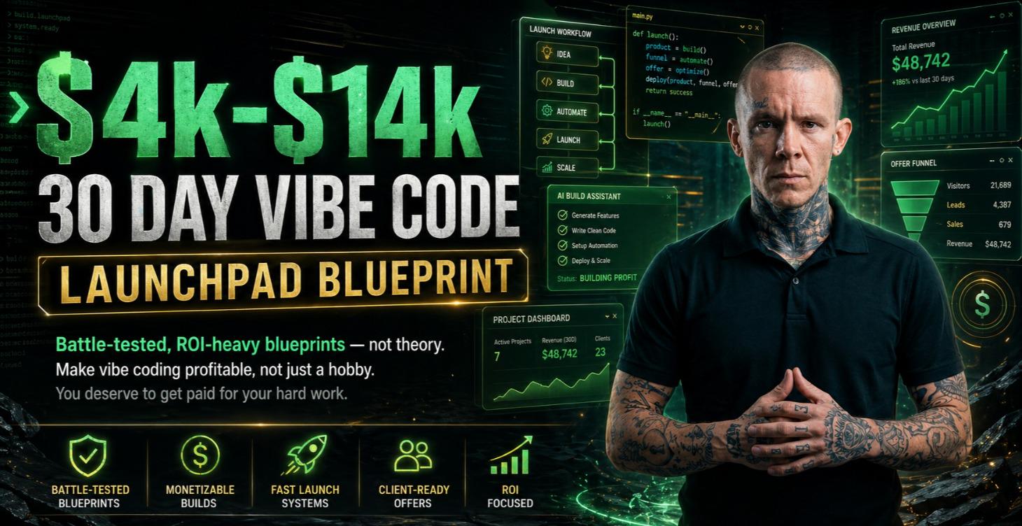$4k-14k 30 Day Vibe Code Launchpad Blueprint