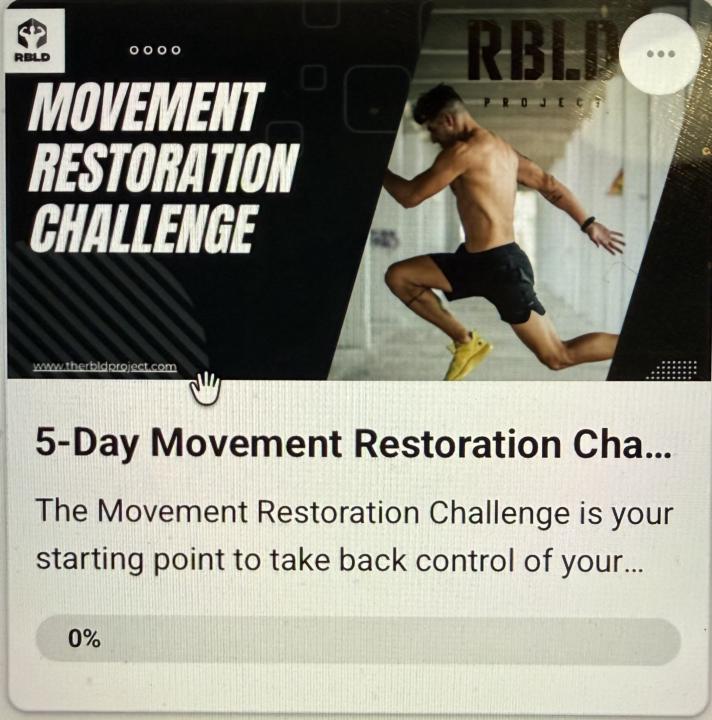 DAY 1 — Movement Restoration Challenge 🔥 (LIVE Tonight)