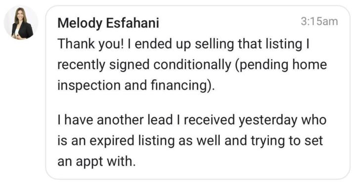 Another listing locked in - And she’s already onto the next one