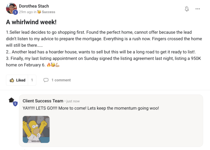  She just landed a $950K listing 