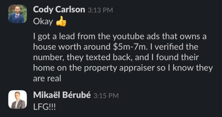 Cody just landed a $5-7M seller looking to sell