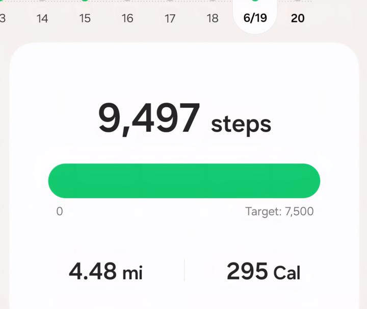 Yesterday's steps