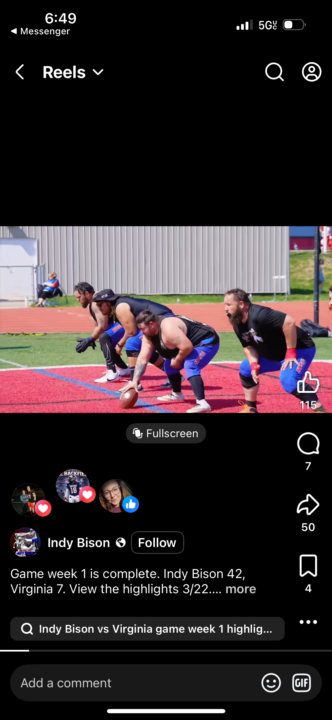 To day is bison game so ready to get back on the field!!!!