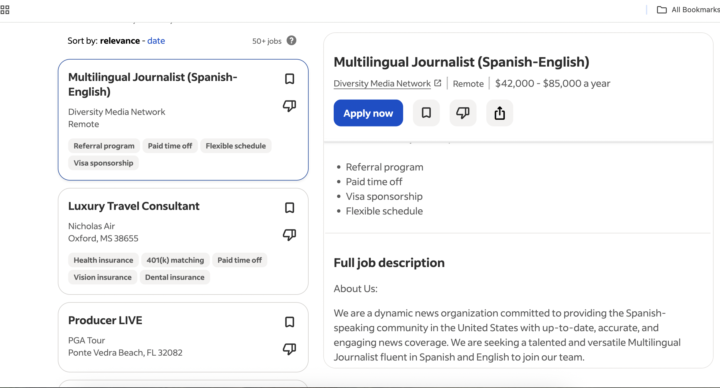 Multilingual Journalist (Spanish-English) - JOB