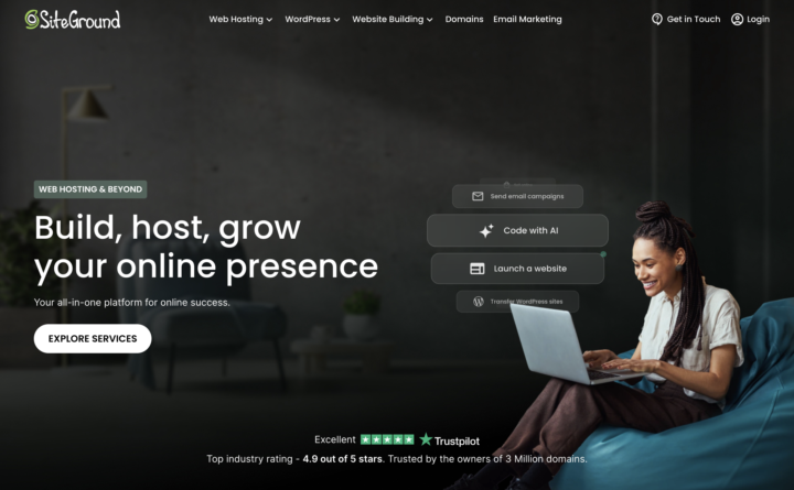 Hosting Provider Siteground for websites