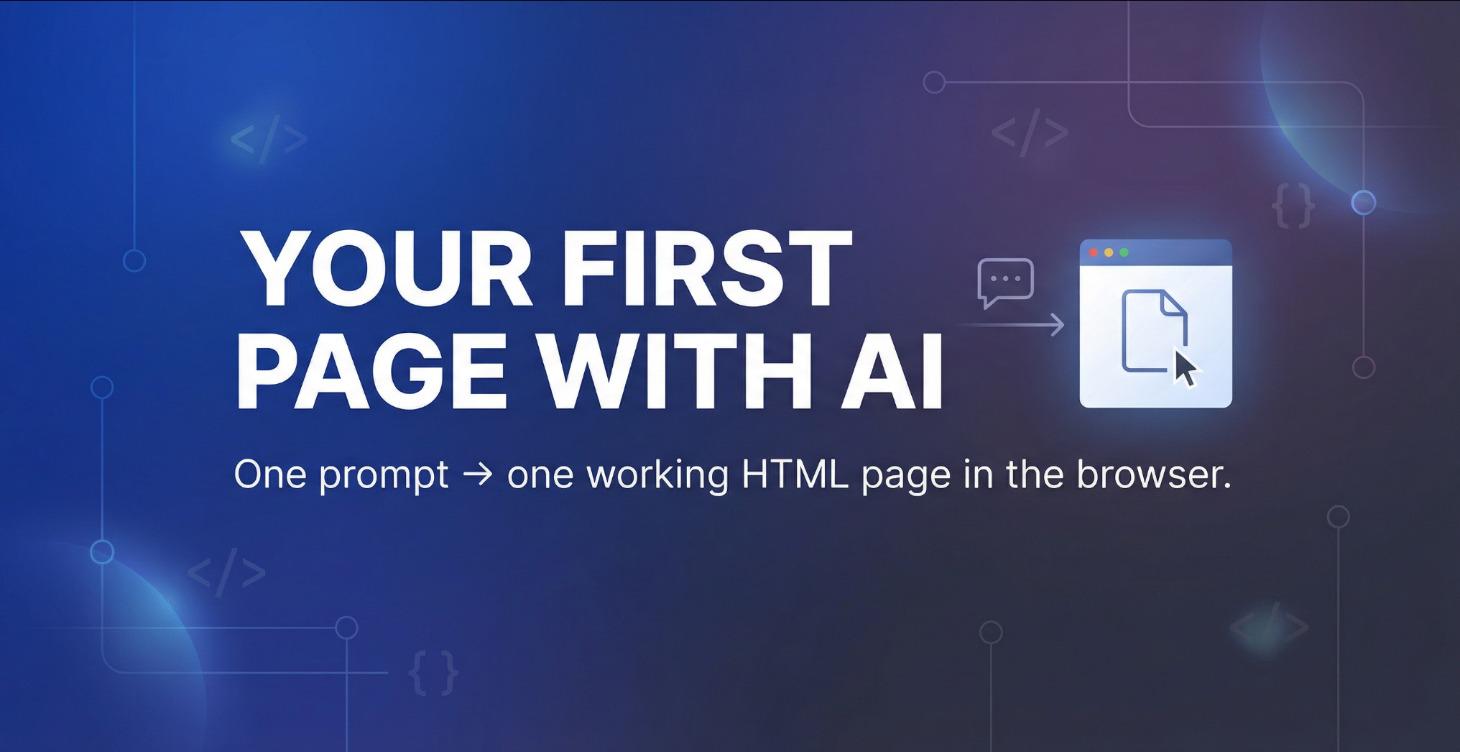 Your first page with AI