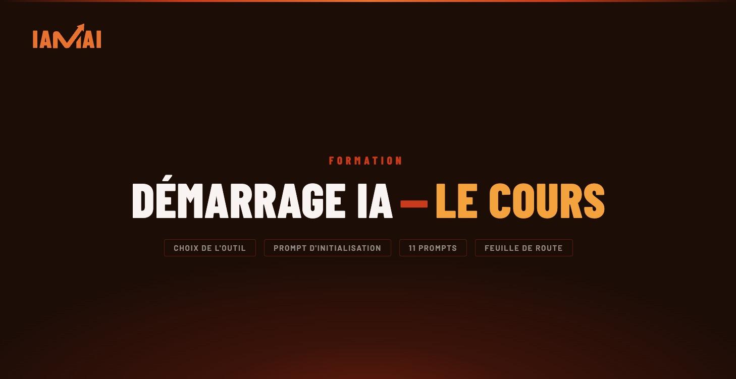 Démarrage IA - Le cours