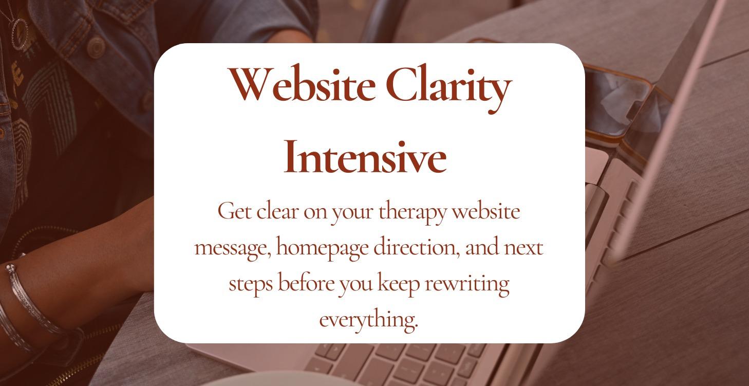 Website Clarity Intensive