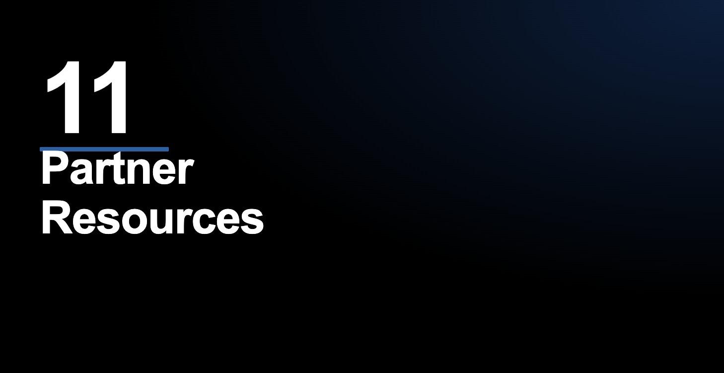 Step 11 — Partner Resources