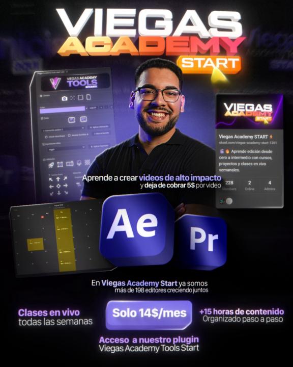 🎬 HOY es la primera clase en vivo dentro de Viegas Academy Start.
