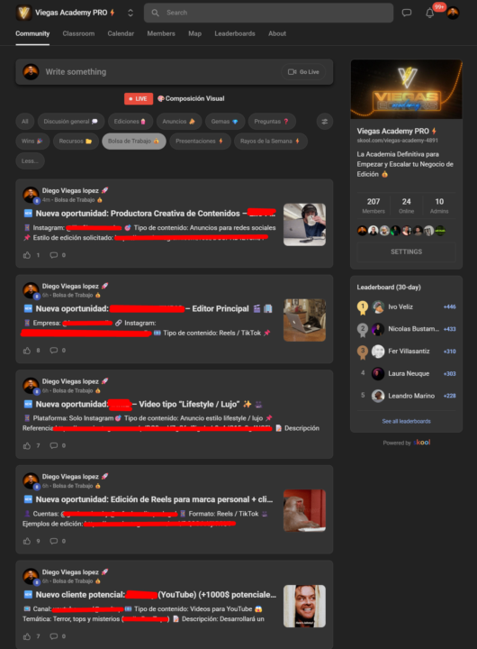 🎯 HOY nuestros alumnos recibieron 5 clientes potenciales.