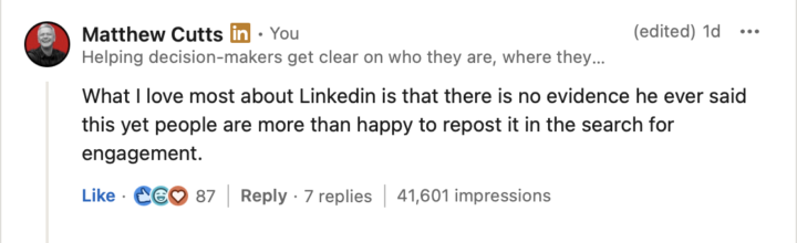 Taking advantage of "LinkedIn Impressions".