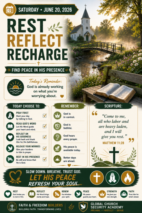REST, REFLECT, AND RECHARGE 🙏