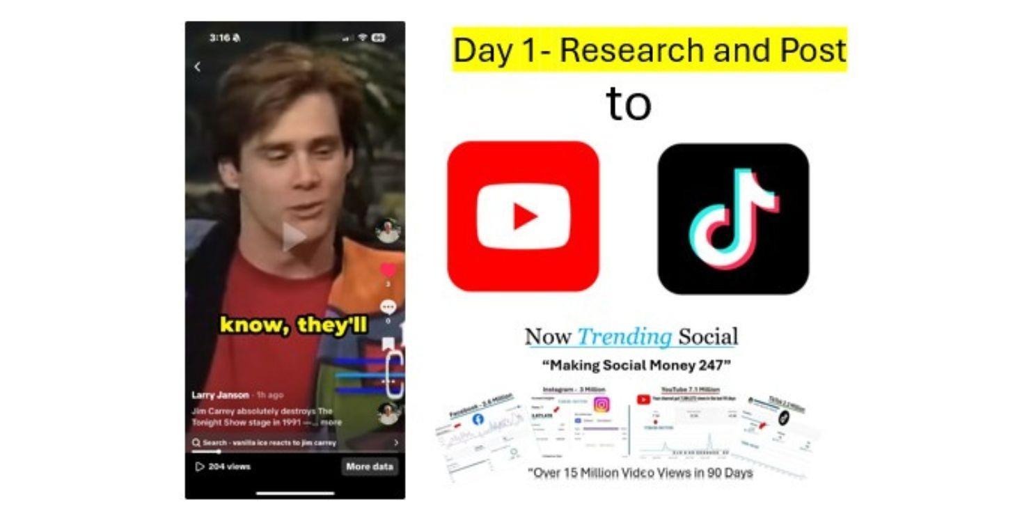 Day One — Research and Post to TikTok & YouTube