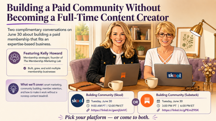FREE Live Event for this Skool Community on Building Community!  