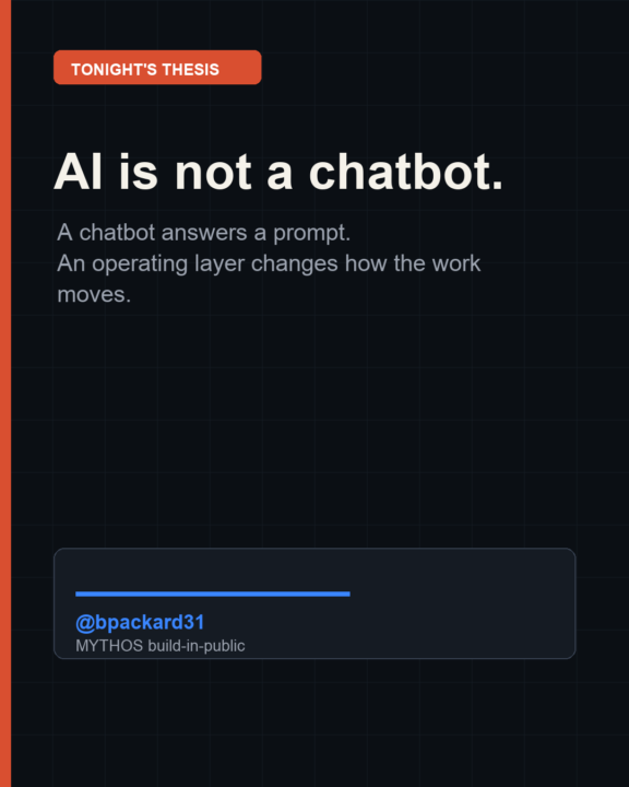 Tonight's thesis: AI is an operating layer
