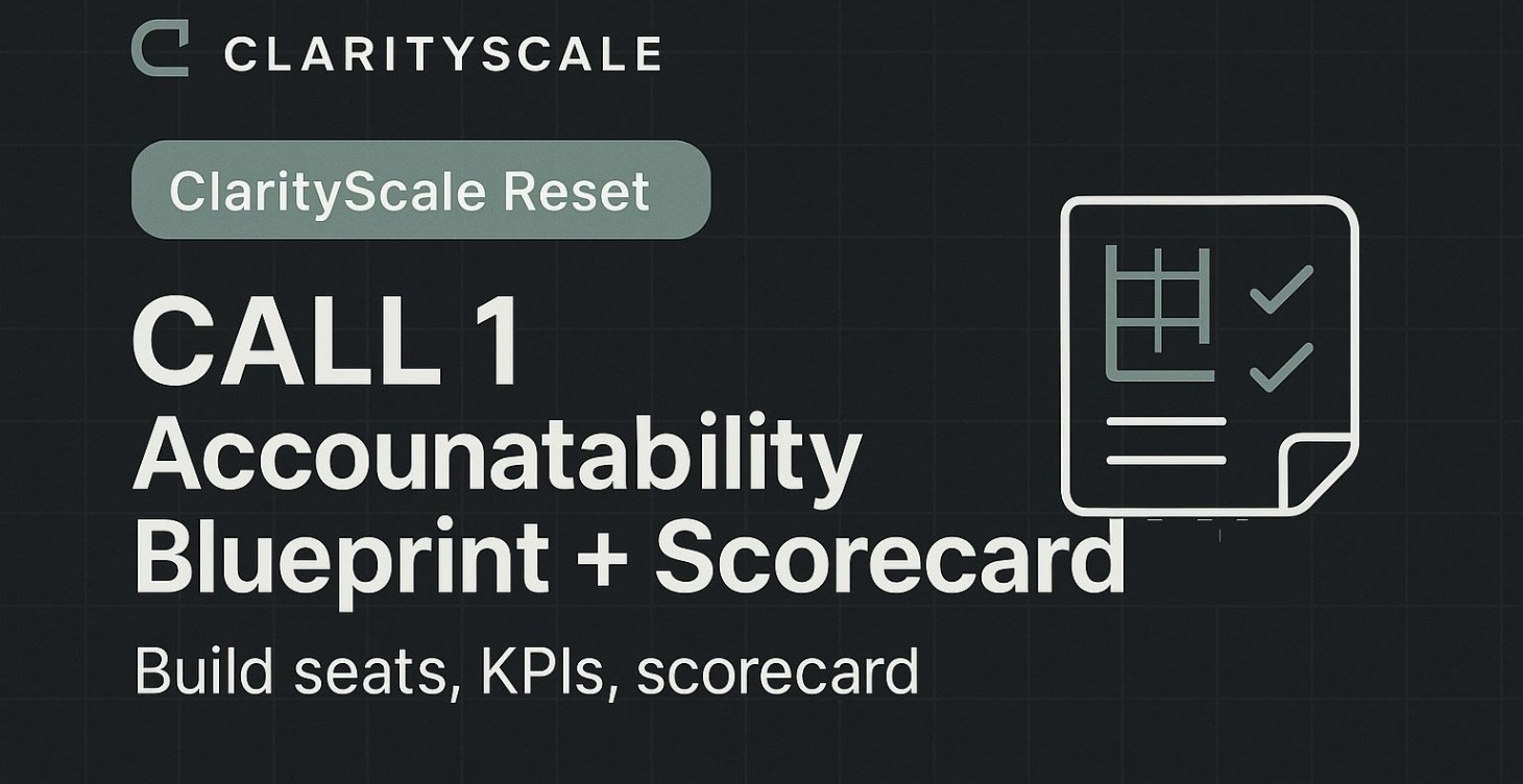 Call 1 — Accountability Blueprint + Scorecard