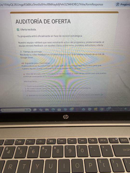 Oferta enviada 