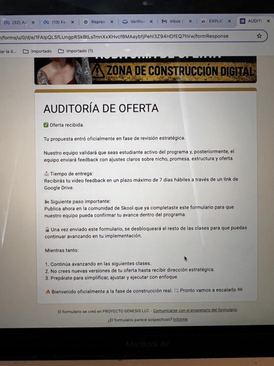 Ya he enviado mi oferta 🔥 estoy lista para lo que sigue !!! 