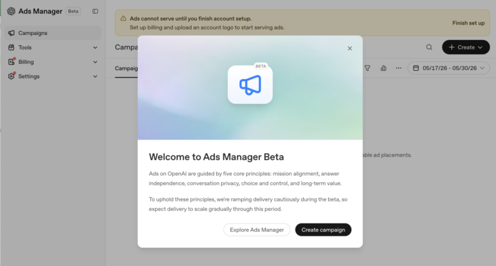 ALERT - ChatGPT Ads is in Beta. 