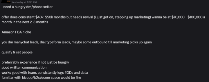Currently hiring for multiple offers (mostly inbound)
