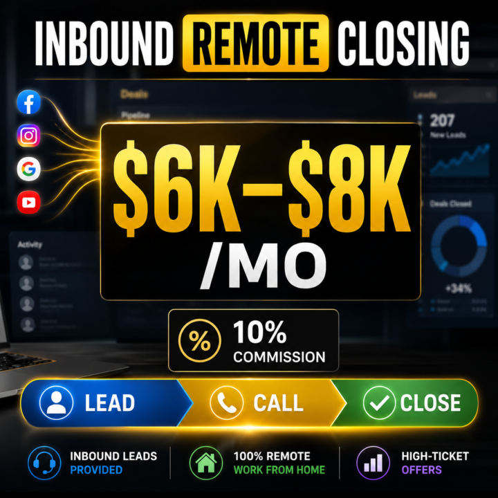 Looking for Inbound Closer!