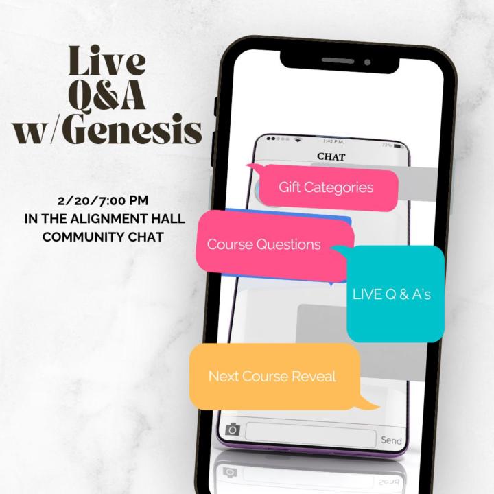 LIVE Q & A Chat w/Genesis
