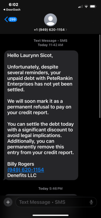 Refusal to pay 