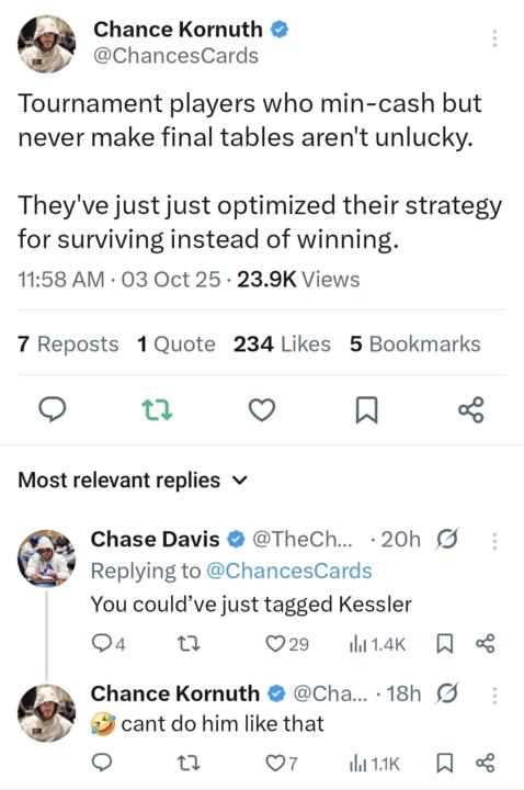 This change will lead to more Final Tables