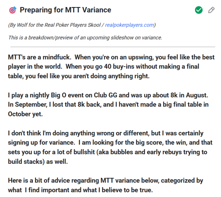 MTT Variance is a Mind F*ck