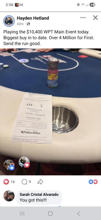 Red playing his biggest event