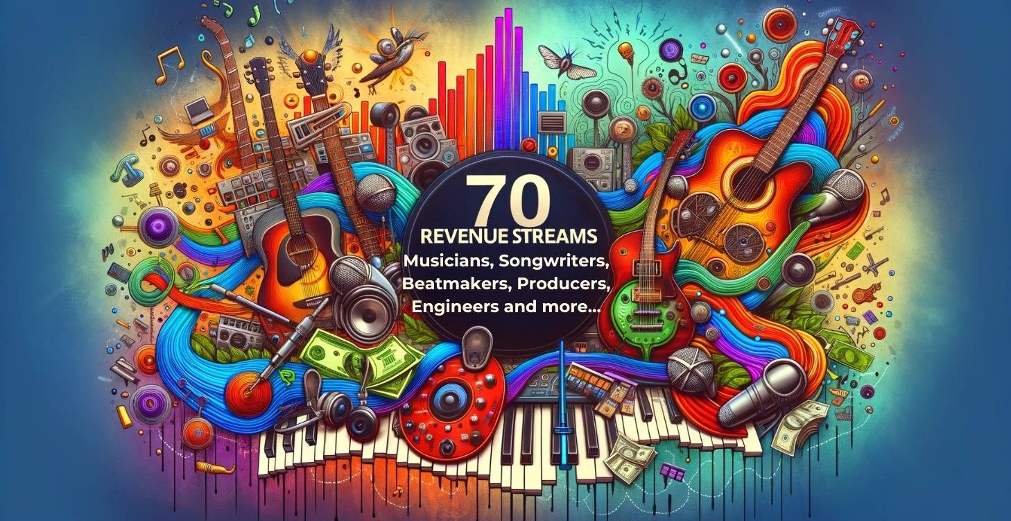 70 Revenue Streams For Musicians, Songwriters, etc