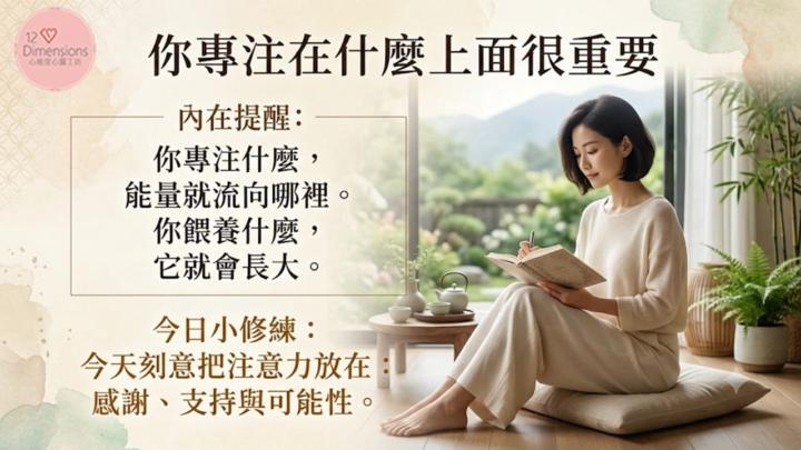 你專注什麼上面很重要