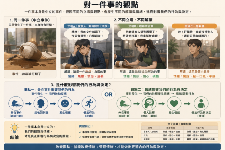 對一件事的觀點