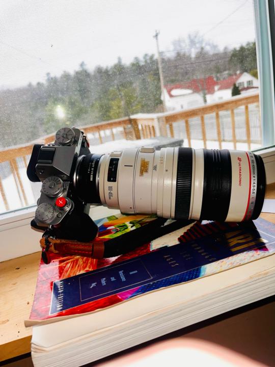 Sitting by my window with camera on deck.