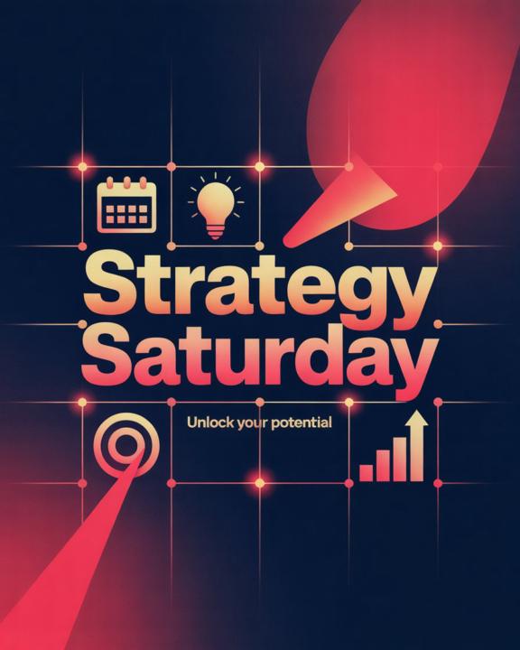 🧠 Strategy Saturday is HERE