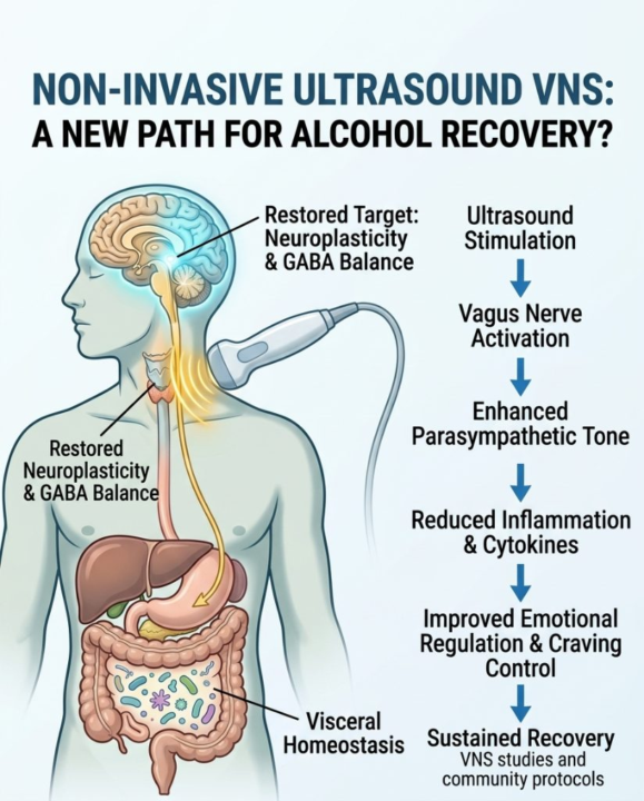 New Non-Invasive Ultrasound Protocol For Alcohol Recovery And Vagus Nerve Health