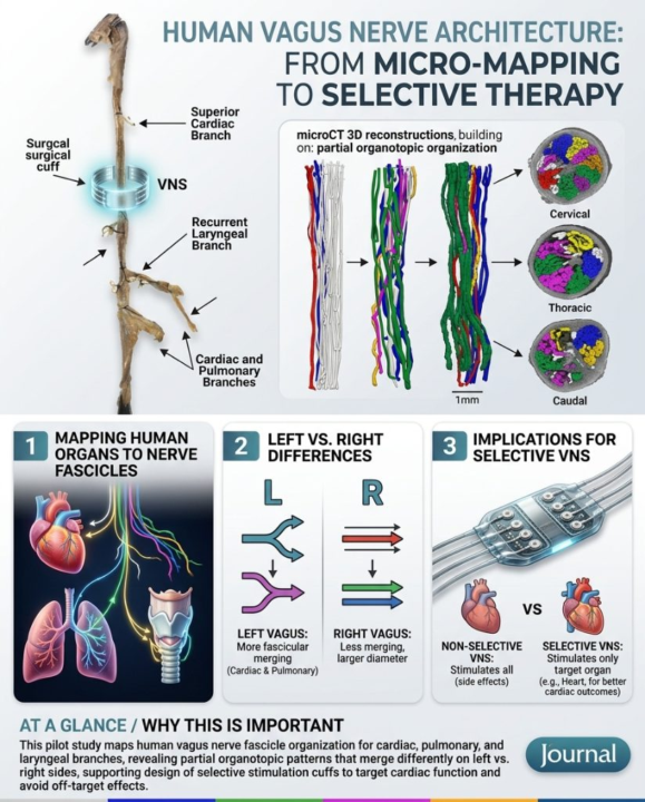 Breakthrough In Human Vagus Nerve Mapping For Selective Stimulation