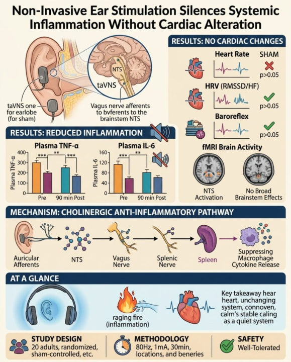 Vagus Nerve Stimulation (80hz) Suppresses Inflammation Without Drugs