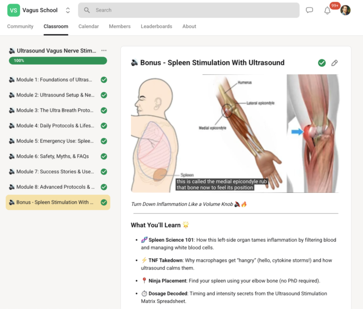 Bonus Modules Added ! Spleen Stimulation With Ultrasound !