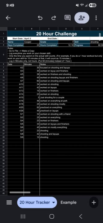 20 Hour Challenge 