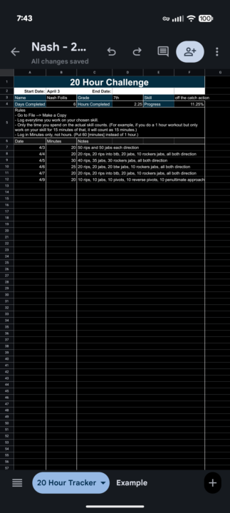 20 hour challenge - 4/10