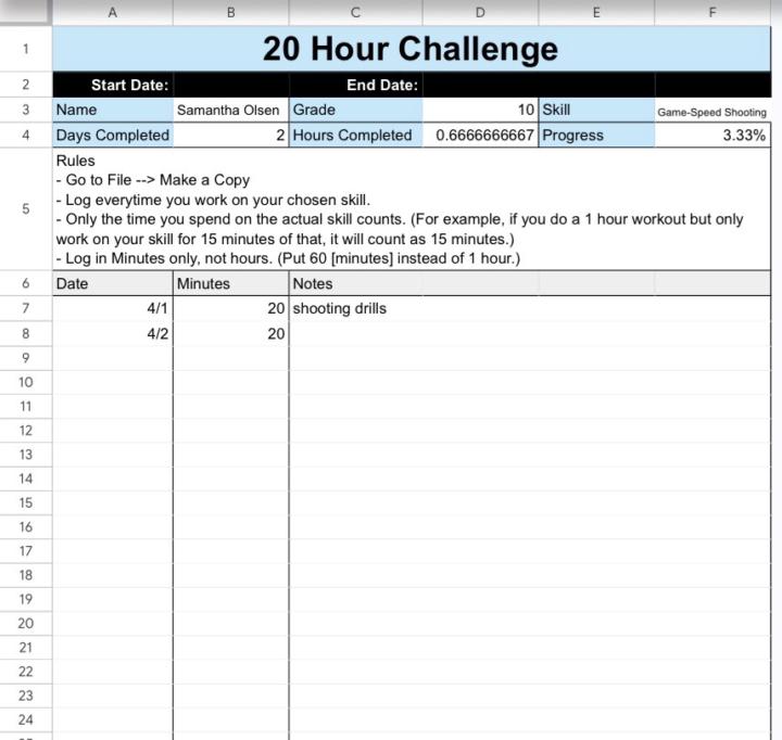 20 hour challenge 