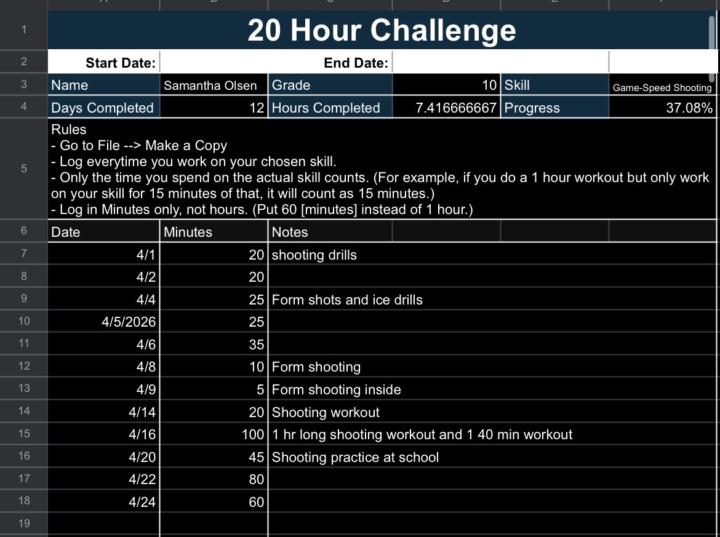 20 hr challenge 