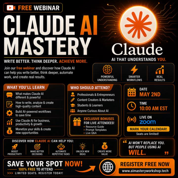 Free Webinar. Claude AI Mastery 